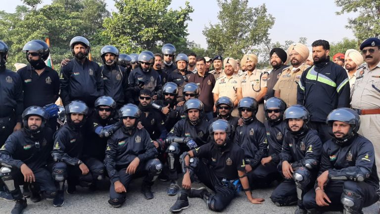 कमिश्नरेट पुलिस द्वारा राष्ट्रीय एकता दिवस से सम्बन्धित निकाली जा रही मोटरसाईकिल रैली का जालंधर पहुँचने पर शानदार स्वागत