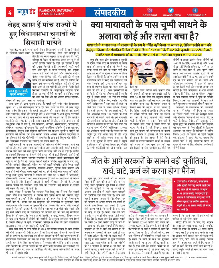 News Hunt Daily Evening E-paper