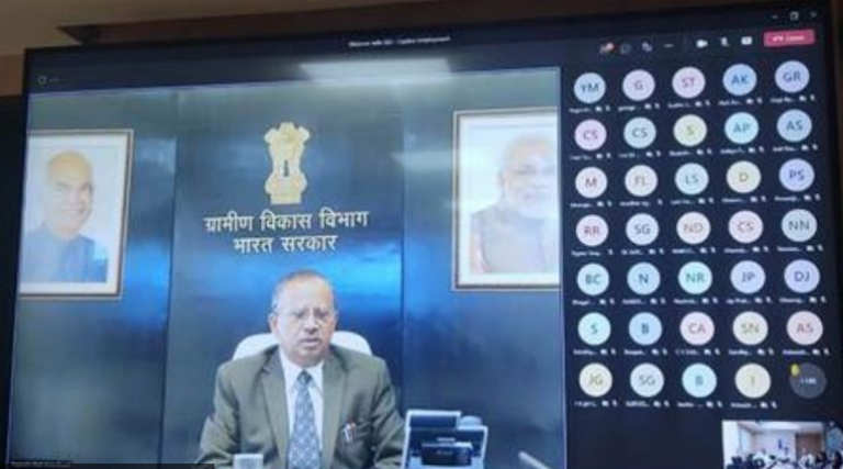 Rural development Secretary chairs a webinar on Captive Employment Policy under Deen Dayal Upadhyaya Grameen Kaushalya Yojana (DDU-GKY)