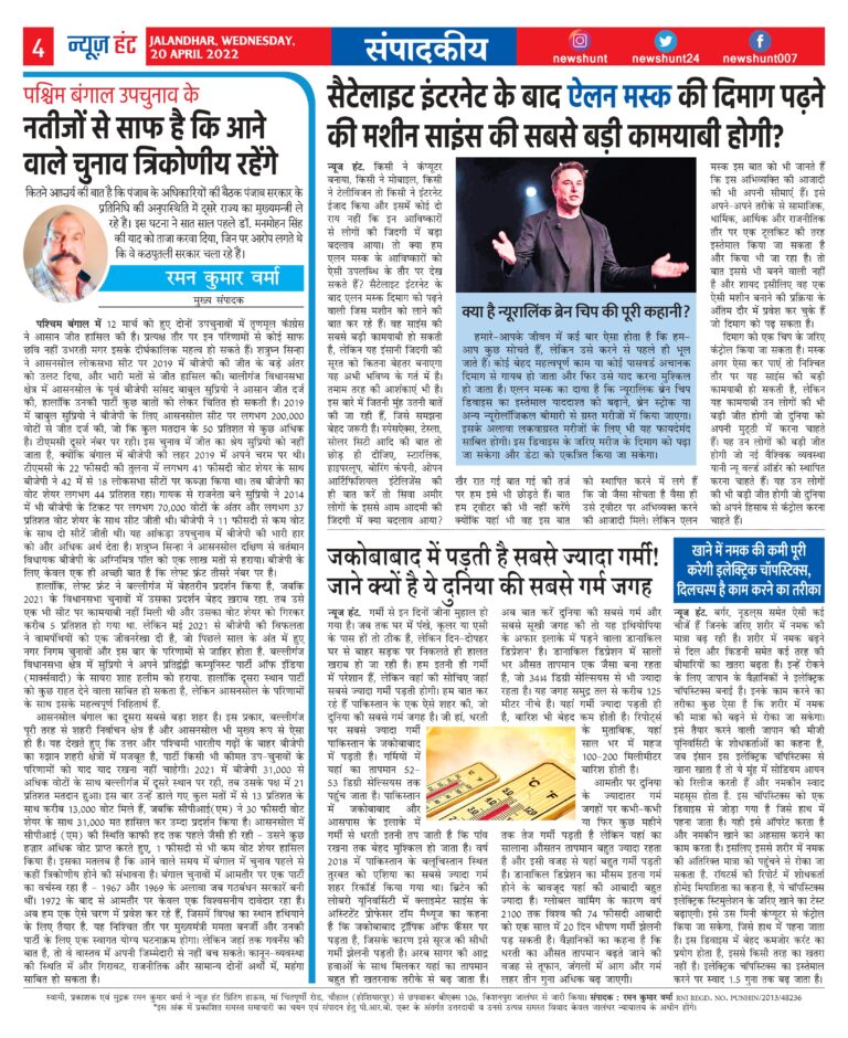 News Hunt Daily Evening E-Paper