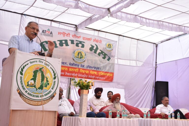 ਕਿਸਾਨ ਫ਼ਸਲੀ ਚੱਕਰ ’ਚੋਂ ਨਿਕਲ ਕੇ ਖੇਤੀ ਵਿਭਿੰਨਤਾ ਅਪਨਾਉਣ : ਸੰਦੀਪ ਹੰਸ