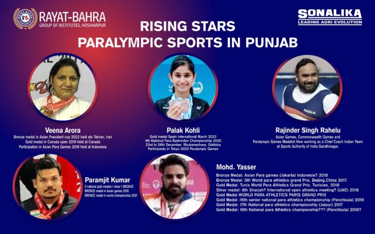 सोनालिका ग्रुप और रयात बाहरा ग्रुप की तरफ से पैरालंपिक राइजिंग स्टार्स के लिए सम्मान समारोह का आयोजन 19 को