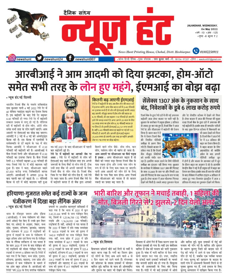News Hunt Daily Evening E-Paper
