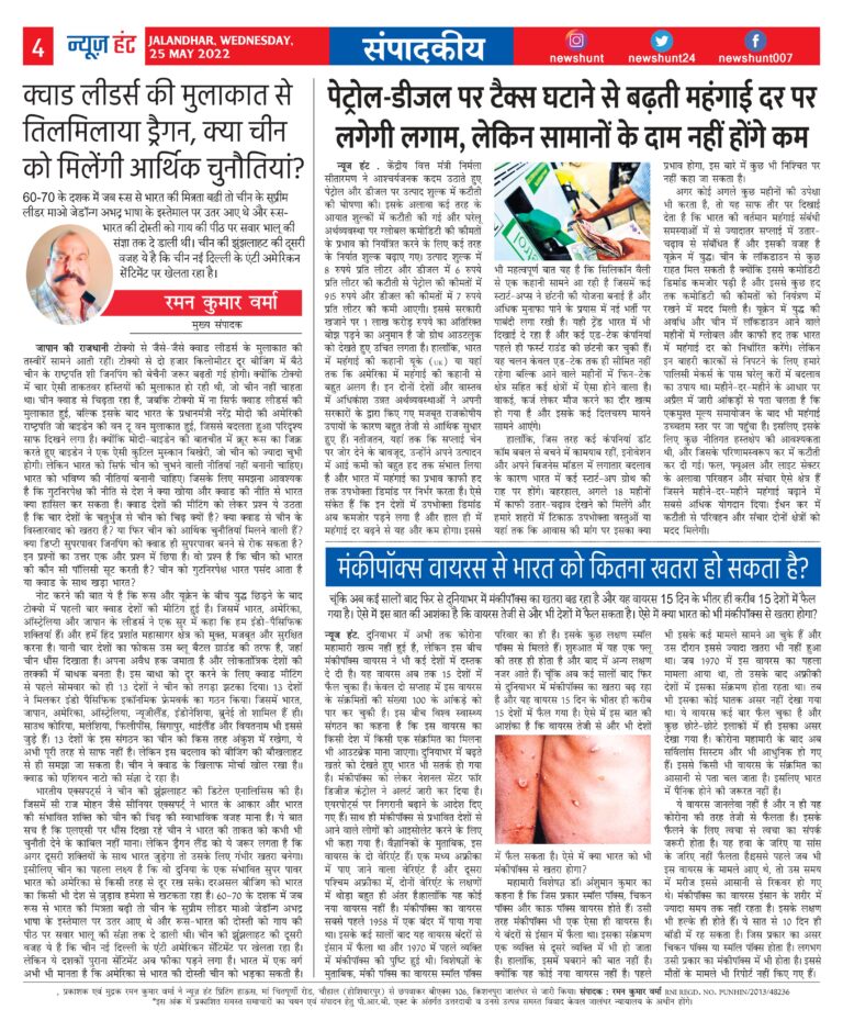 News Hunt Daily Evening Paper