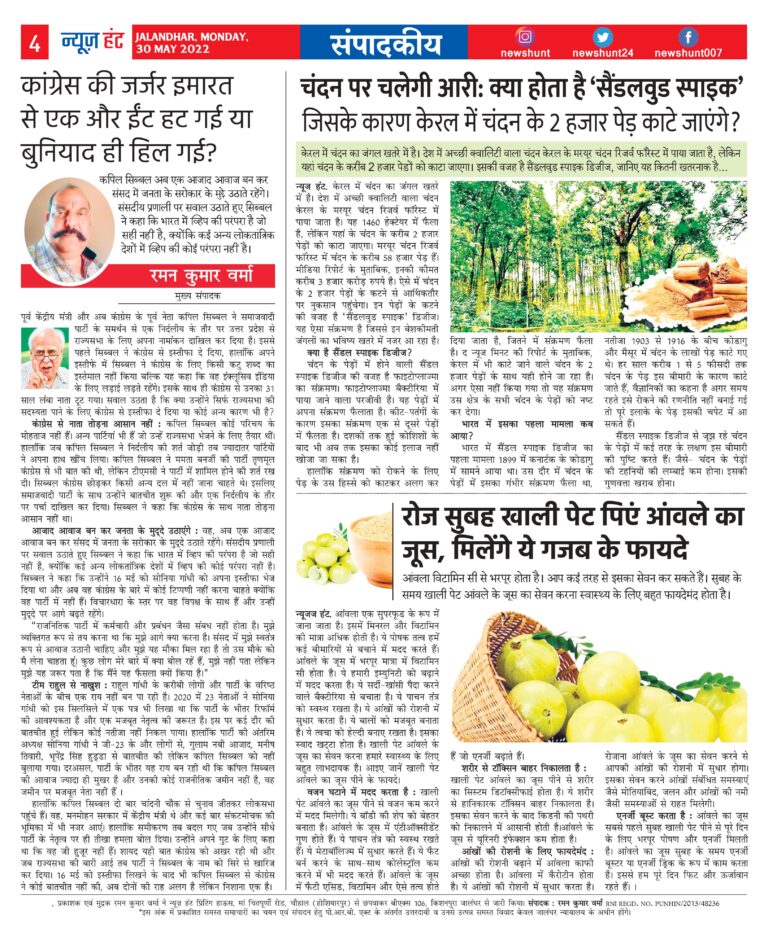 News Hunt Daily Evening Paper