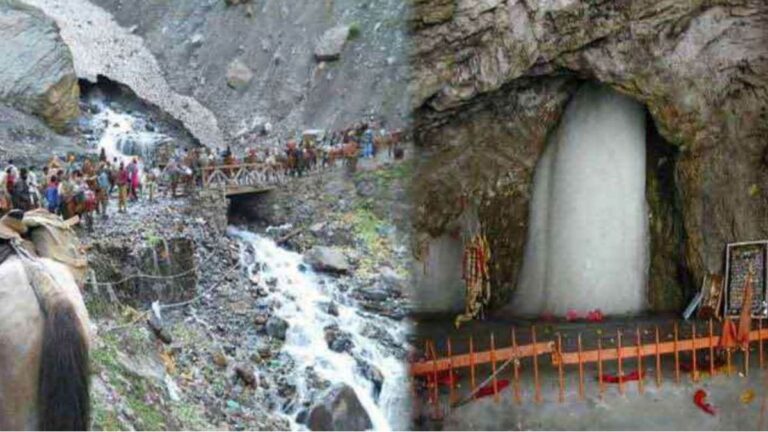 Flood in Amarnath: पवित्र अमरनाथ गुफा के समीप भारी वर्षा, यात्रा स्थगित; जलाशयों में आई बाढ़, 4000 श्रद्धालुओं को सुरक्षित ठिकानों पर पहुंचाया