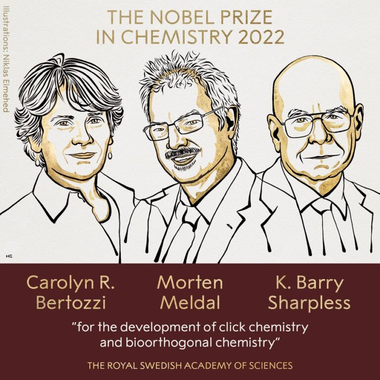Nobel Prize 2022 : Molecules ‘Click’ बनाने वाले तीन वैज्ञानिकों को मिला केमिस्ट्री का नोबेल पुरस्कार￼￼