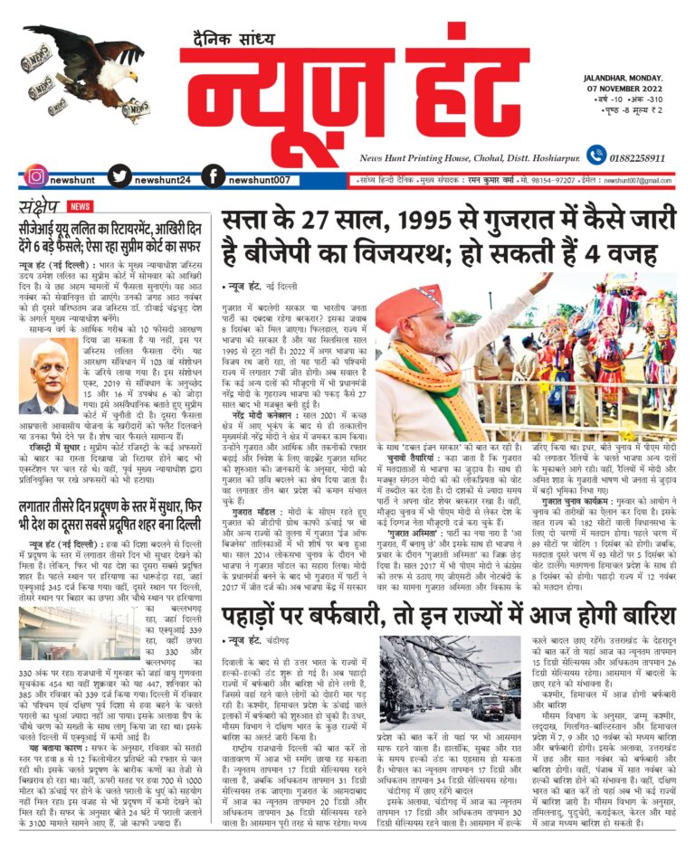 News Hunt Daily Evening E-Paper