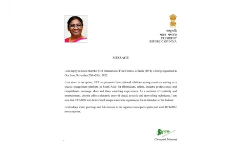 IFFI 53 will deliver unique cinematic experiences for all delegates: President of India