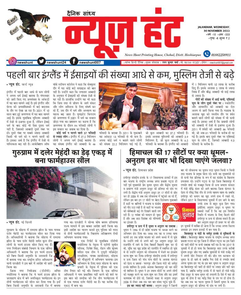 News Hunt Daily Evening E-Paper