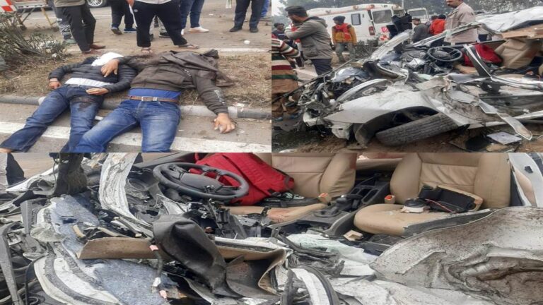 जालंधर-पठानकोट रोड पर भयानक हादसे में दो युवकों की मौत, तीन की हालत गंभीर