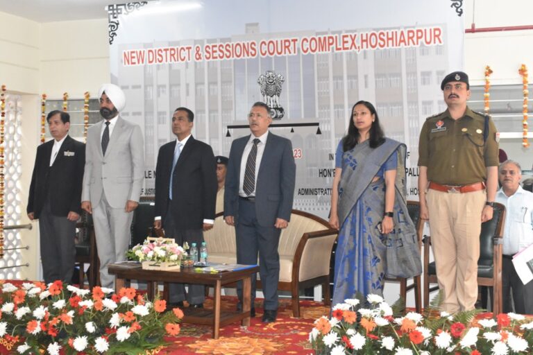 चीफ जस्टिस ने होशियारपुर के नए अत्याधुनिक जिला एवं सत्र न्यायालय परिसर का उद्घाटन किया
