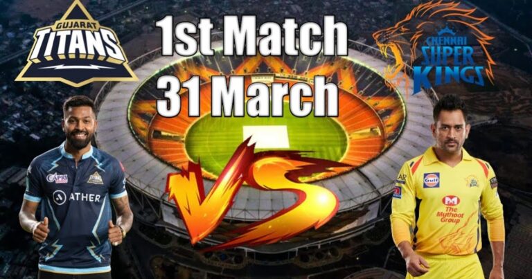 Today’s Gujarat Titans vs Chennai Super Kings Indian Premier League in Narendra Modi Stadium 7:30pm March 31