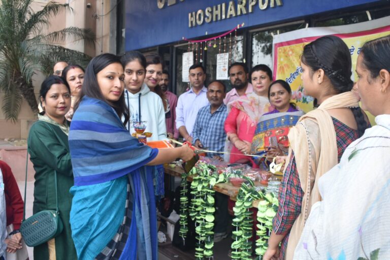 सरकारी स्कूलों के दिव्यांग बच्चों ने सेवा केंद्र के बाहर लगाया दीए व सजावटी समान का स्टाल