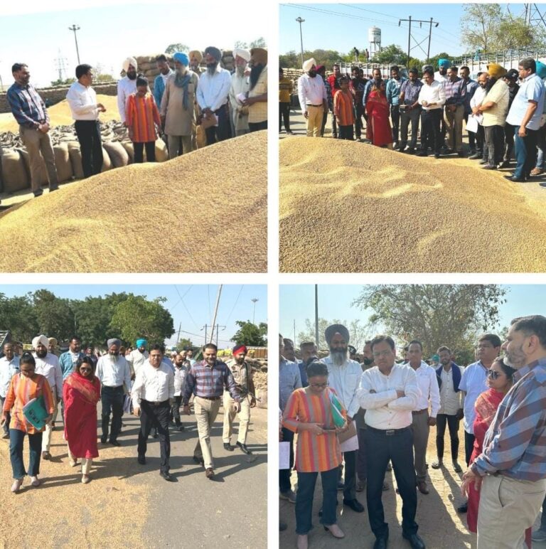 डिप्टी कमिश्नर ने दाना मंडी में गेहूं खरीद का लिया जायजा, किसानों व आढ़तियों से की बातचीत