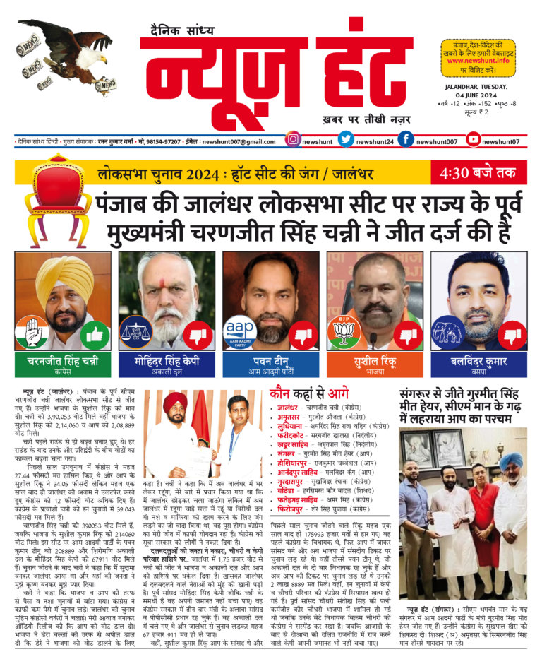 News Hunt Daily Evening E-Paper