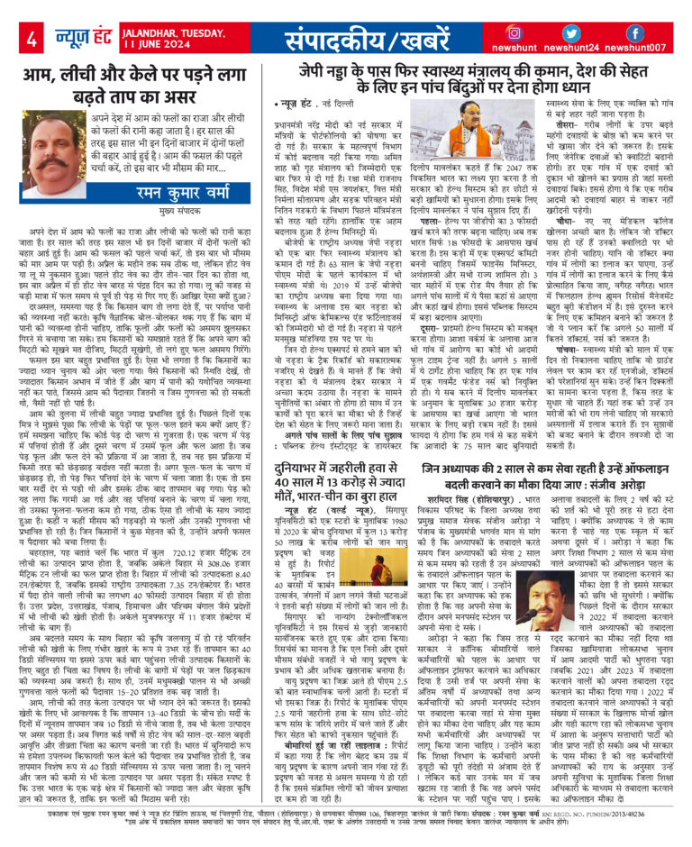 News Hunt Daily Evening E-Paper