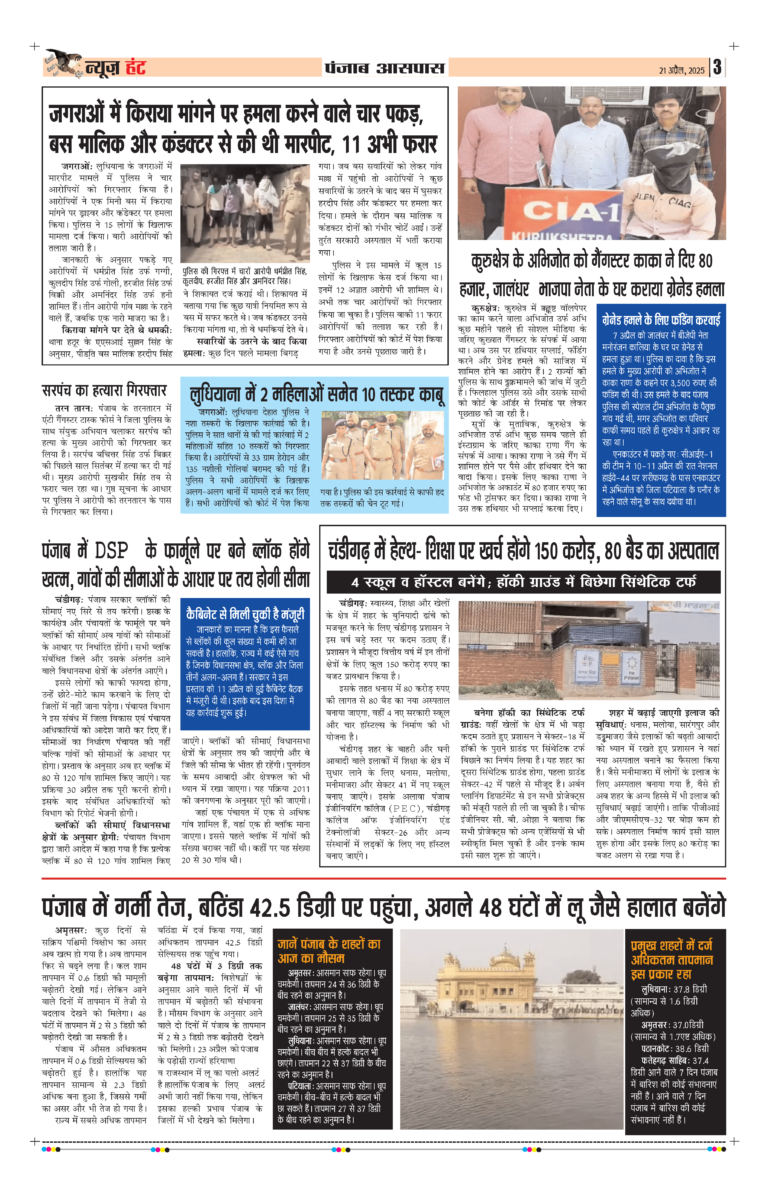 News Hunt Daily Evening E-Paper 21-04-2025 Page 3