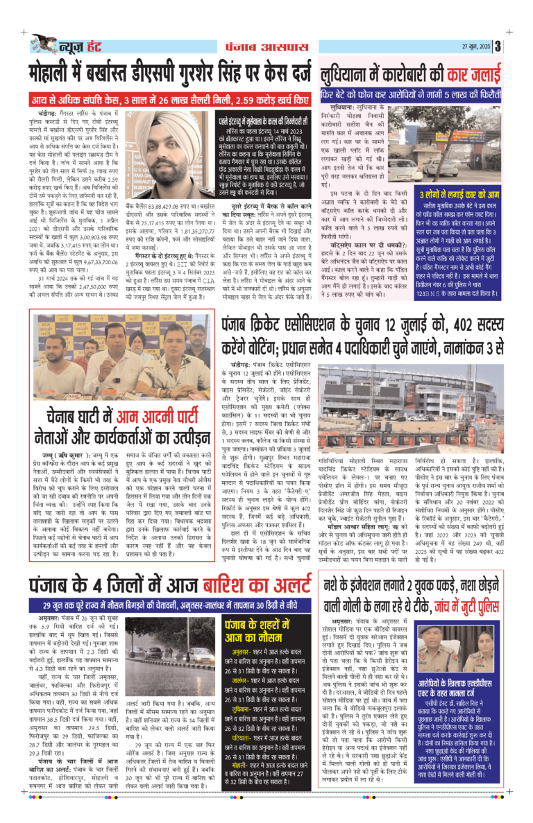 News Hunt Daily Evening E-Paper 27-06-2025 Page 3