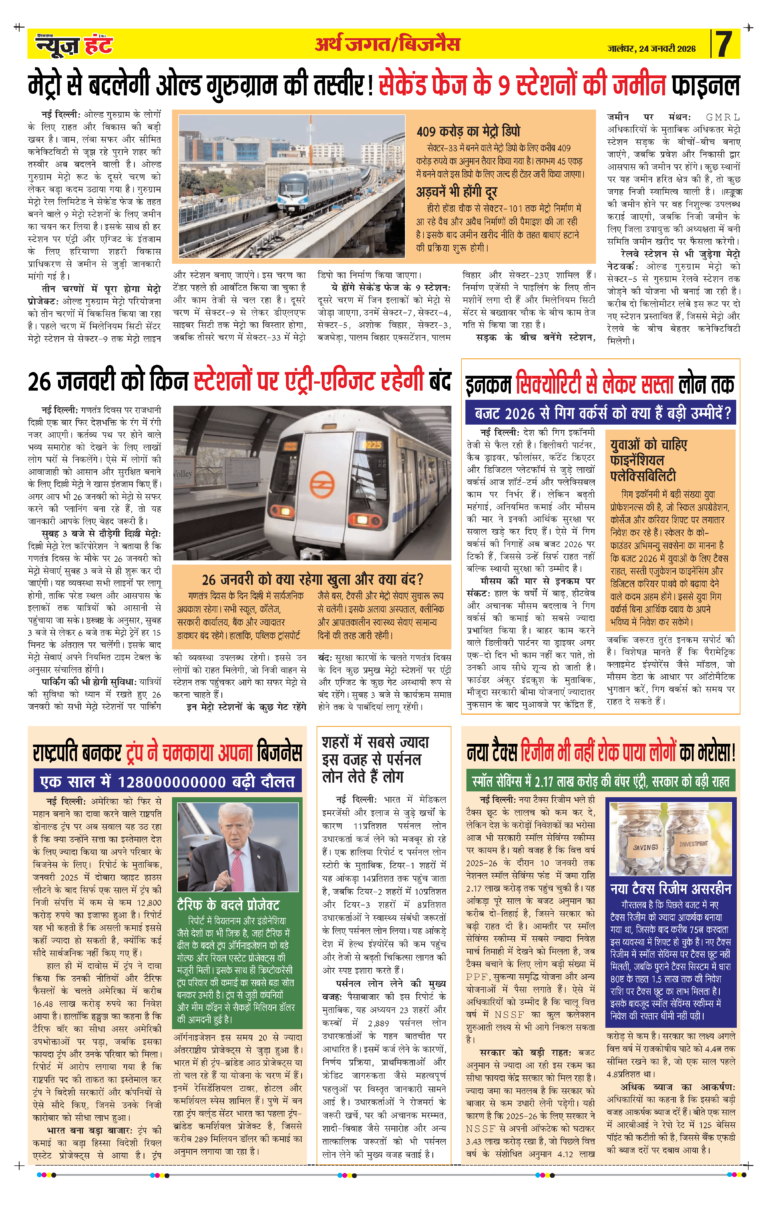 News Hunt Daily Evening E-paper 24-01-2026 Page 7