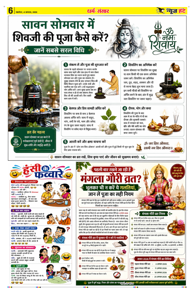 News Hunt Daily Evening E-Paper 04-08-2026 Page 6