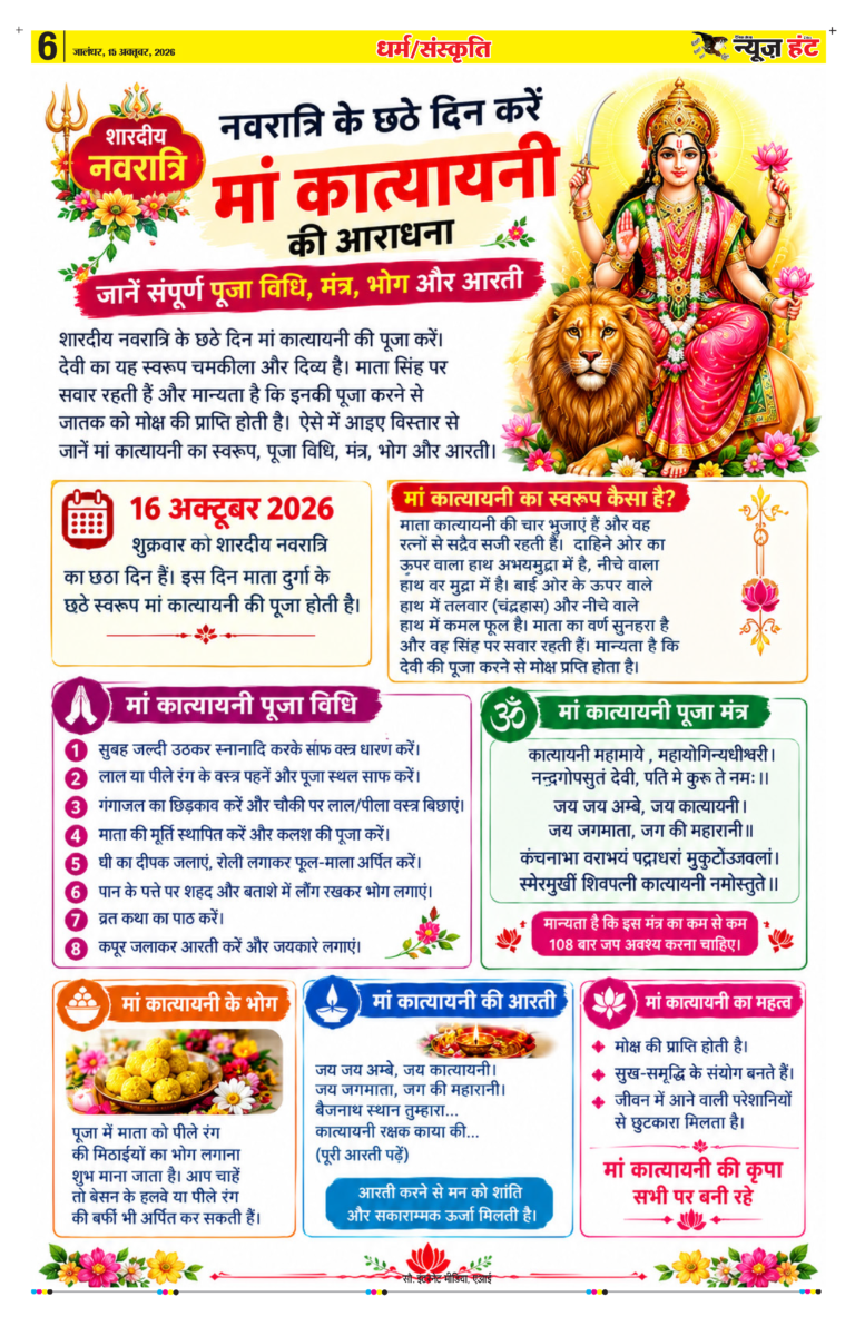 News Hunt Daily Evening E-Paper 15-10-2026 Page 6