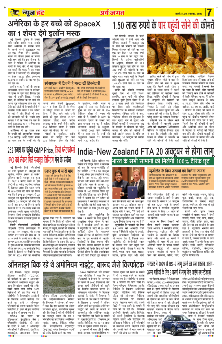 News Hunt Daily Evening E-Paper 20-10-2026 Page 7